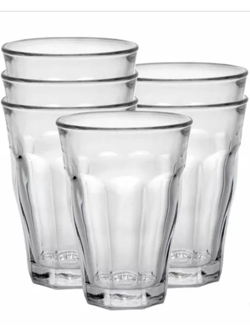 Duralex Picardie Clear Glass Tumblers - Set of 6 16.9oz
